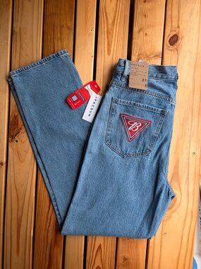 PacSun Budweiser Dad Jeans NWT High Rise Straight Leg Size 27